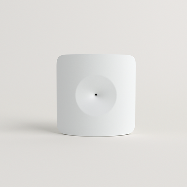 Image of a glassbreak sensor on a solid white background